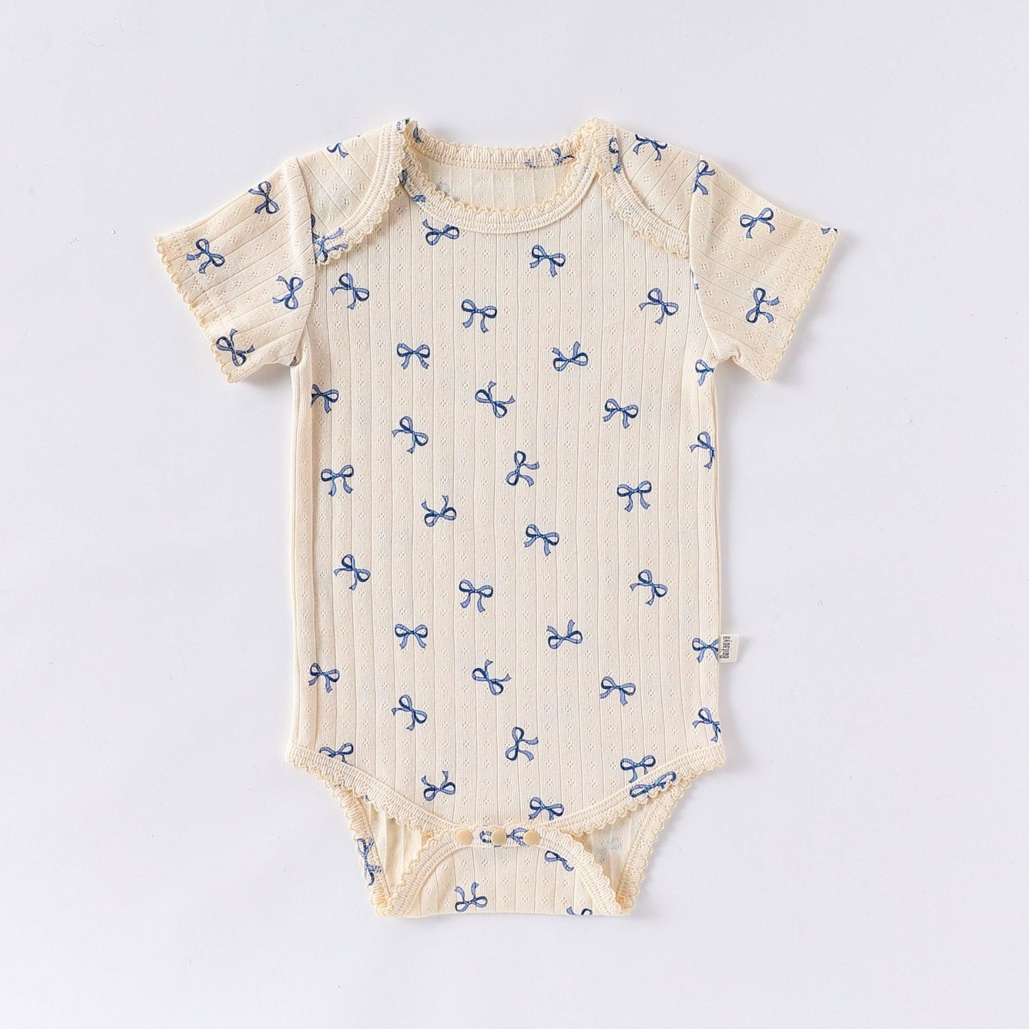 MyKids-USA® Summer Arrival Baby Girls Crew Neck Short Sleeves Heart Pattern bodysuit Bodysuits